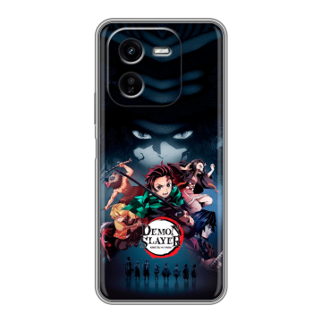 Силиконовый чехол на IQOO Z9x с принтом Demon Slayer Клинок рассекающий демонов Силиконовый чехол на IQOO Z9x с принтом Demon Slayer Клинок рассекающий демонов