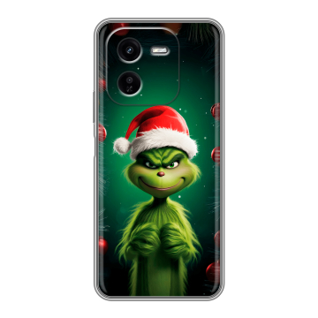 Силиконовый чехол на IQOO Z9x с принтом Гринч Новый год Рождество