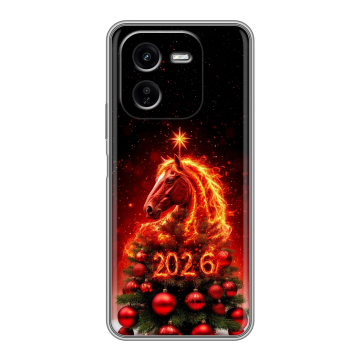Силиконовый чехол на IQOO Z9x с принтом Новый год