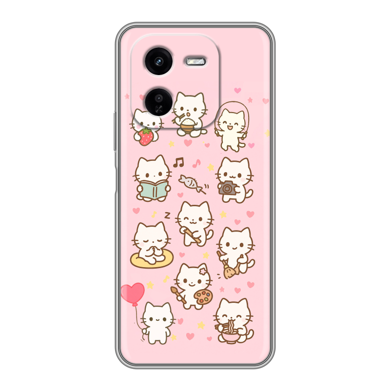Силиконовый чехол на IQOO Z9x с принтом Hello Kitty Хелоу Кити Силиконовый чехол на IQOO Z9x с принтом Hello Kitty Хелоу Кити