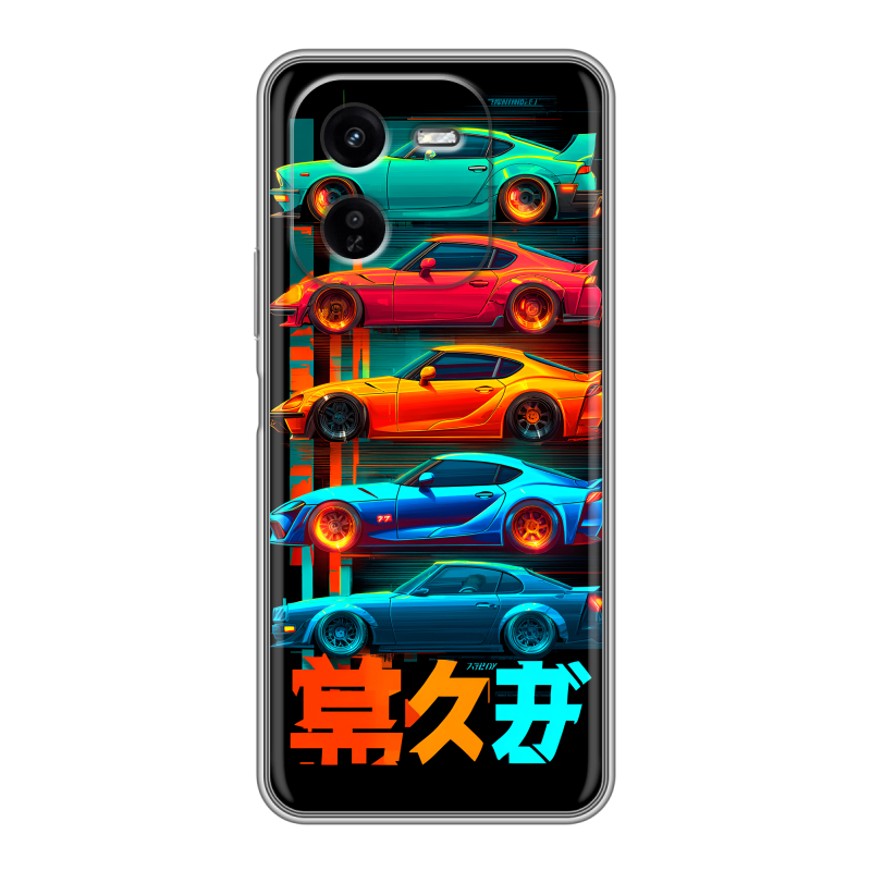 Силиконовый чехол на IQOO Z9x с принтом машины тачки Силиконовый чехол на IQOO Z9x с принтом машины тачки