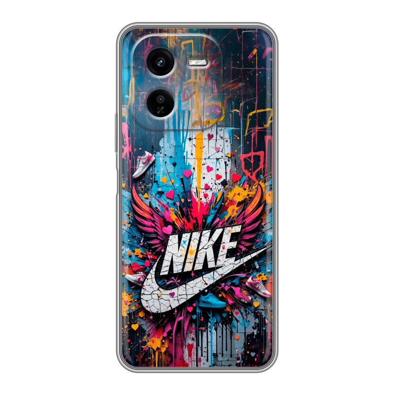 Силиконовый чехол на IQOO Z9x с принтом Nike Найк Силиконовый чехол на IQOO Z9x с принтом Nike Найк