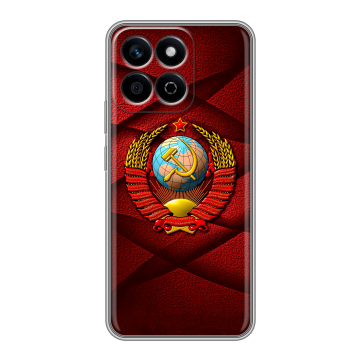 Силиконовый чехол на Honor X7c с принтом Герб СССР Силиконовый чехол на Honor X7c с принтом Герб СССР