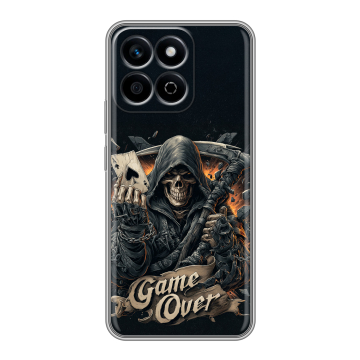 Силиконовый чехол на Honor X7c с принтом Скелет карты Силиконовый чехол на Honor X7c с принтом Скелет карты