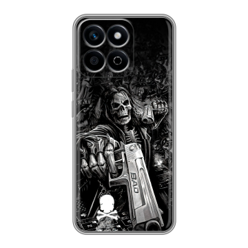 Силиконовый чехол на Honor X7c с принтом Скелет