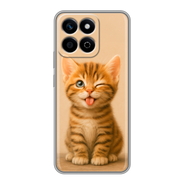 Силиконовый чехол на Honor X7c с принтом котенок