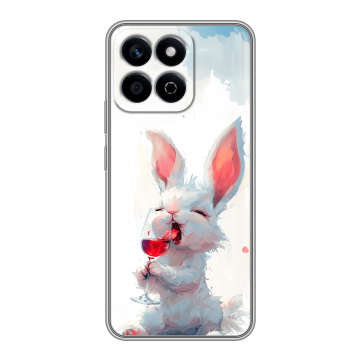 Силиконовый чехол на Honor X7c с принтом кролик зайчик