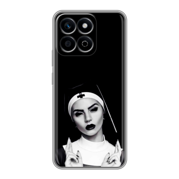 Силиконовый чехол на Honor X7c с принтом монашка Силиконовый чехол на Honor X7c с принтом монашка