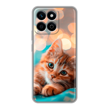 Силиконовый чехол на Honor X7c с принтом котик Силиконовый чехол на Honor X7c с принтом котик