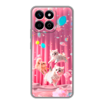 Силиконовый чехол на Honor X7c с принтом милые котики