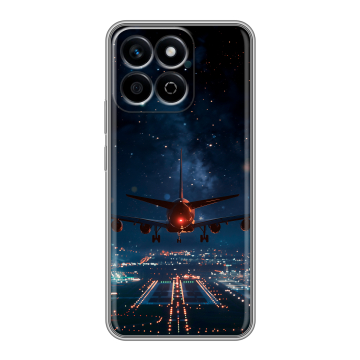 Силиконовый чехол на Honor X7c с принтом самолет