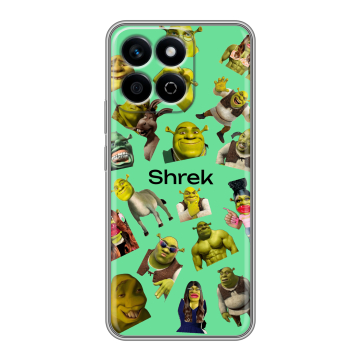 Силиконовый чехол на Honor X7c с принтом Шрек Shrek
