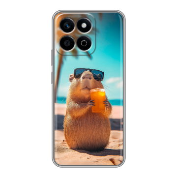 Силиконовый чехол на Honor X7c с принтом Капибара