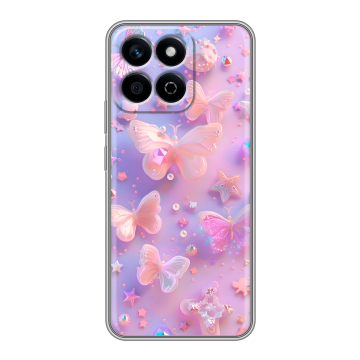 Силиконовый чехол на Honor X7c с принтом Бабочки