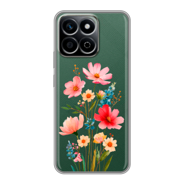 Силиконовый чехол на Honor X7c с принтом Цветы