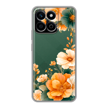 Силиконовый чехол на Honor X7c с принтом Цветы принт