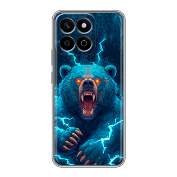 Силиконовый чехол на Honor X7c с принтом Медведь
