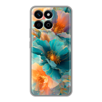 Силиконовый чехол на Honor X7c с принтом Цветы