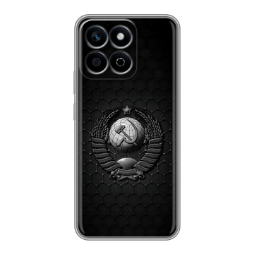 Силиконовый чехол на Honor X7c с принтом Герб Флаг СССР