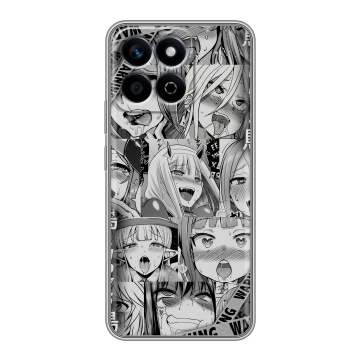 Силиконовый чехол на Honor X7c с принтом Ahegao Ахегао Аниме