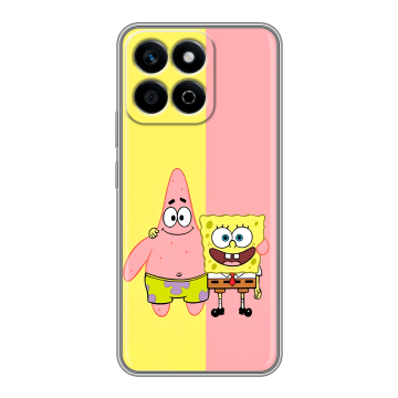 Силиконовый чехол на Honor X7c с принтом Спанч боб Спанчбоб Силиконовый чехол на Honor X7c с принтом Спанч боб Спанчбоб