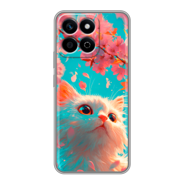 Силиконовый чехол на Honor X7c с принтом Красивый кот