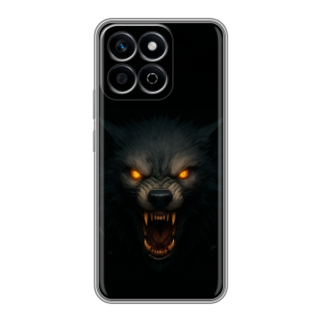 Силиконовый чехол на Honor X7c с принтом Волк