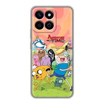 Силиконовый чехол на Honor X7c с принтом Adventure time Время приключений