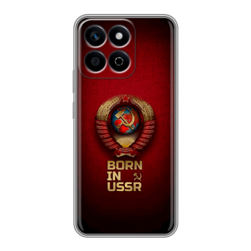 Силиконовый чехол на Honor X7c с принтом Флаг Герб СССР