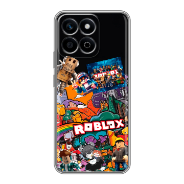 Силиконовый чехол на Honor X7c с принтом Roblox Роблокс Силиконовый чехол на Honor X7c с принтом Roblox Роблокс