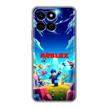Силиконовый чехол на Honor X7c с принтом Roblox Роблокс Силиконовый чехол на Honor X7c с принтом Roblox Роблокс