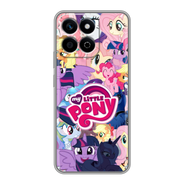 Силиконовый чехол на Honor X7c с принтом My little pony Дружба чудо