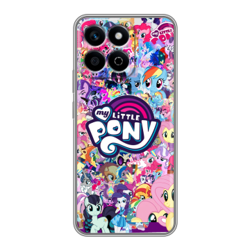 Силиконовый чехол на Honor X7c с принтом My little pony Дружба чудо Силиконовый чехол на Honor X7c с принтом My little pony Дружба чудо