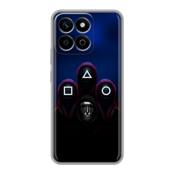 Силиконовый чехол на Honor X7c с принтом Игра Кальмара