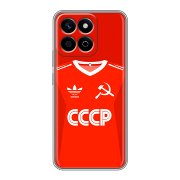 Силиконовый чехол на Honor X7c с принтом Флаг Герб СССР