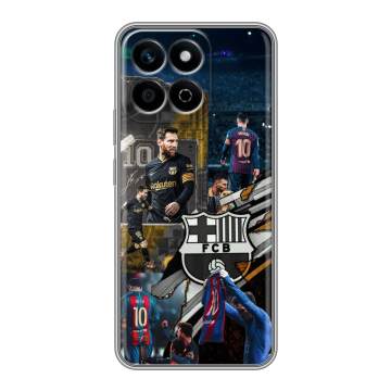 Силиконовый чехол на Honor X7c с принтом Messi Barcelona Силиконовый чехол на Honor X7c с принтом Messi Barcelona