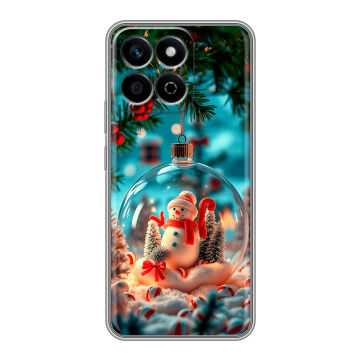 Силиконовый чехол на Honor X7c с принтом Новый год