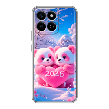 Силиконовый чехол на Honor X7c с принтом Новый год