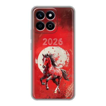 Силиконовый чехол на Honor X7c с принтом Новый год