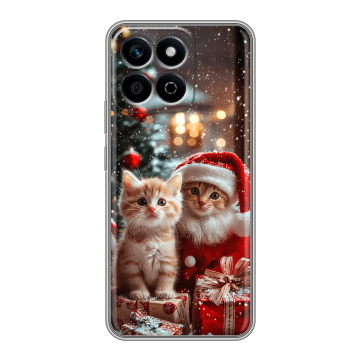Силиконовый чехол на Honor X7c с принтом Новый год