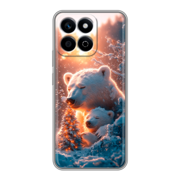 Силиконовый чехол на Honor X7c с принтом Новый год