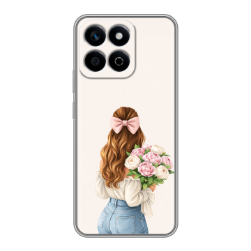 Силиконовый чехол на Honor X7c с принтом женский