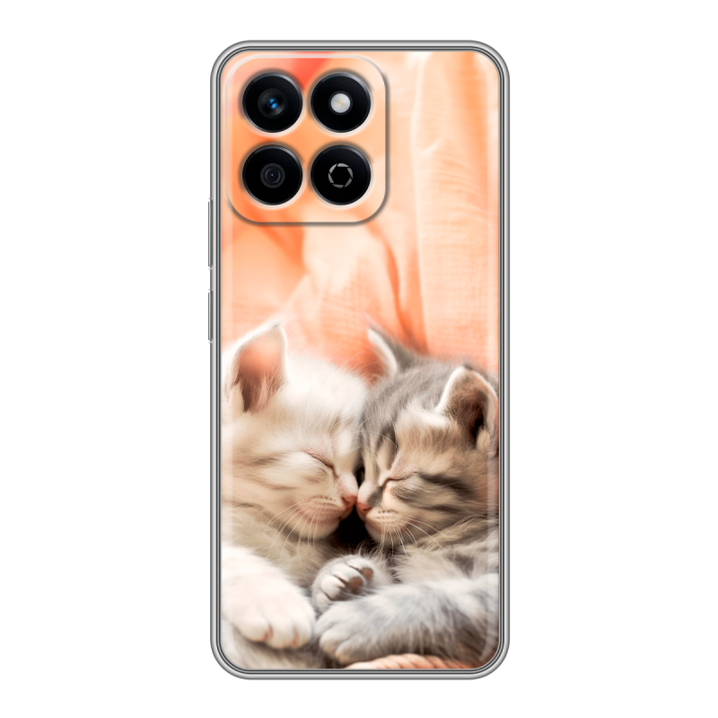 Силиконовый чехол на Honor X7c с принтом Котята Силиконовый чехол на Honor X7c с принтом Котята