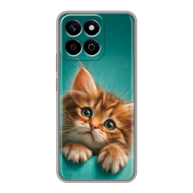 Силиконовый чехол на Honor X7c с принтом котенок Силиконовый чехол на Honor X7c с принтом котенок