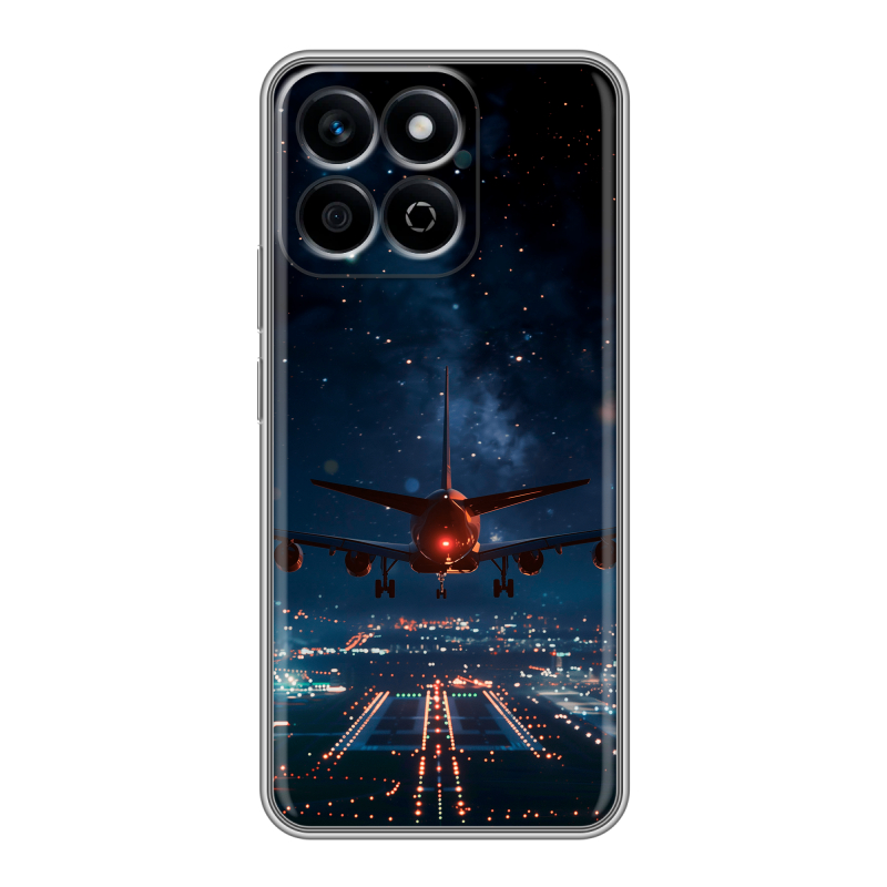Силиконовый чехол на Honor X7c с принтом самолет Силиконовый чехол на Honor X7c с принтом самолет