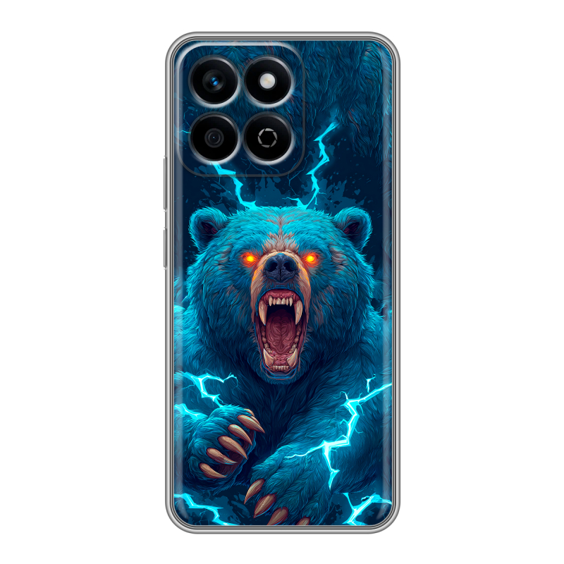 Силиконовый чехол на Honor X7c с принтом Медведь Силиконовый чехол на Honor X7c с принтом Медведь