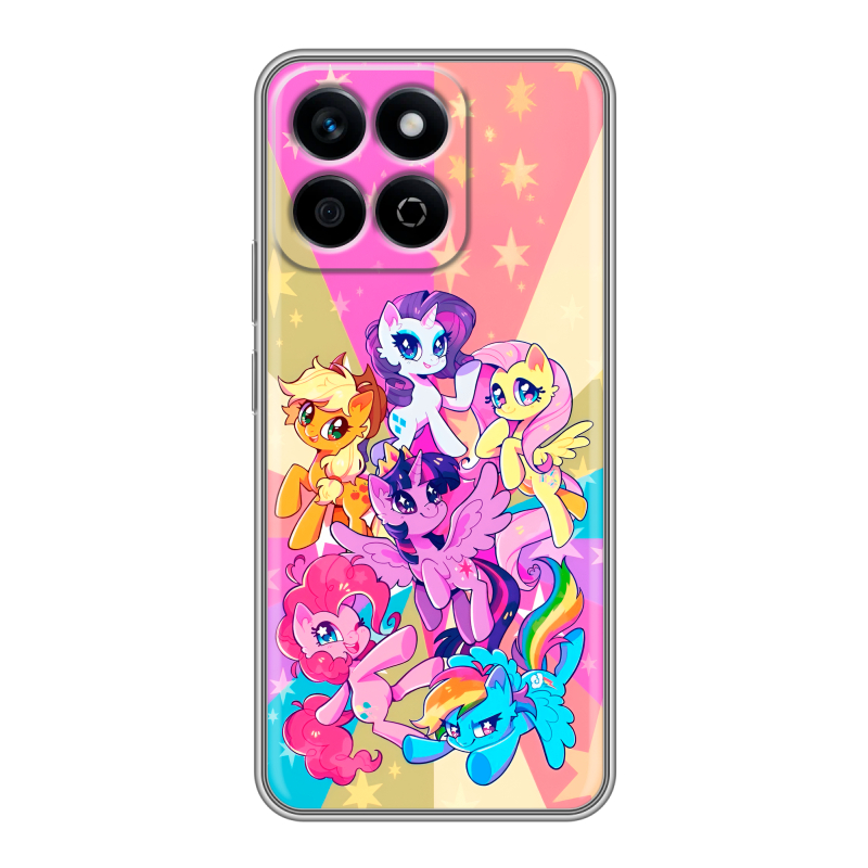 Силиконовый чехол на Honor X7c с принтом My little pony Дружба чудо Силиконовый чехол на Honor X7c с принтом My little pony Дружба чудо