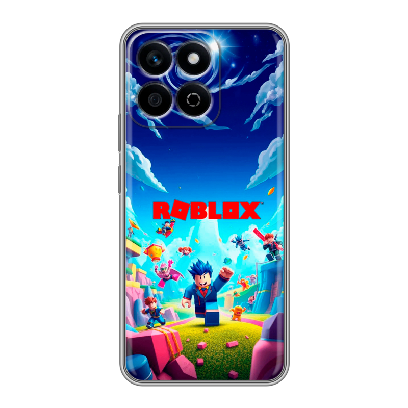 Силиконовый чехол на Honor X7c с принтом Roblox Роблокс Силиконовый чехол на Honor X7c с принтом Roblox Роблокс