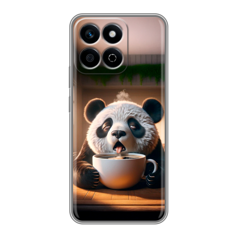 Силиконовый чехол на Honor X7c с принтом смешная панда Силиконовый чехол на Honor X7c с принтом смешная панда