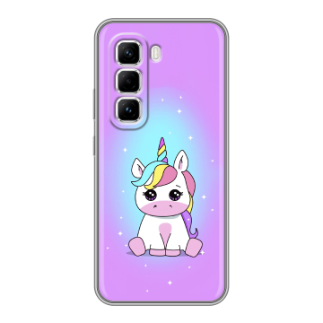 Силиконовый чехол на Infinix Hot 50 Pro с принтом Единорог